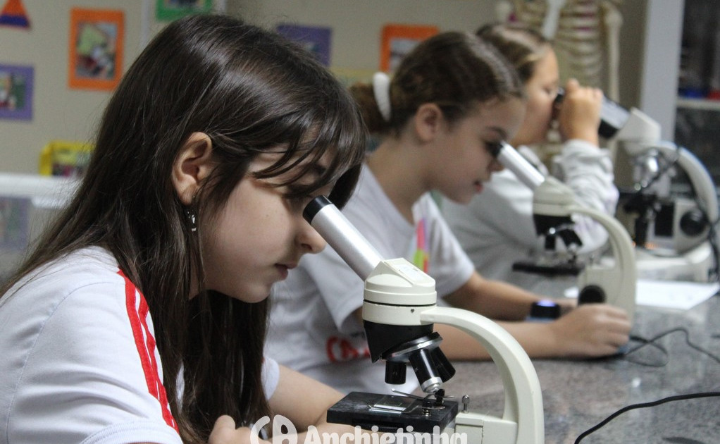 Aula no Laboratório: Estudo das células animal e vegetal